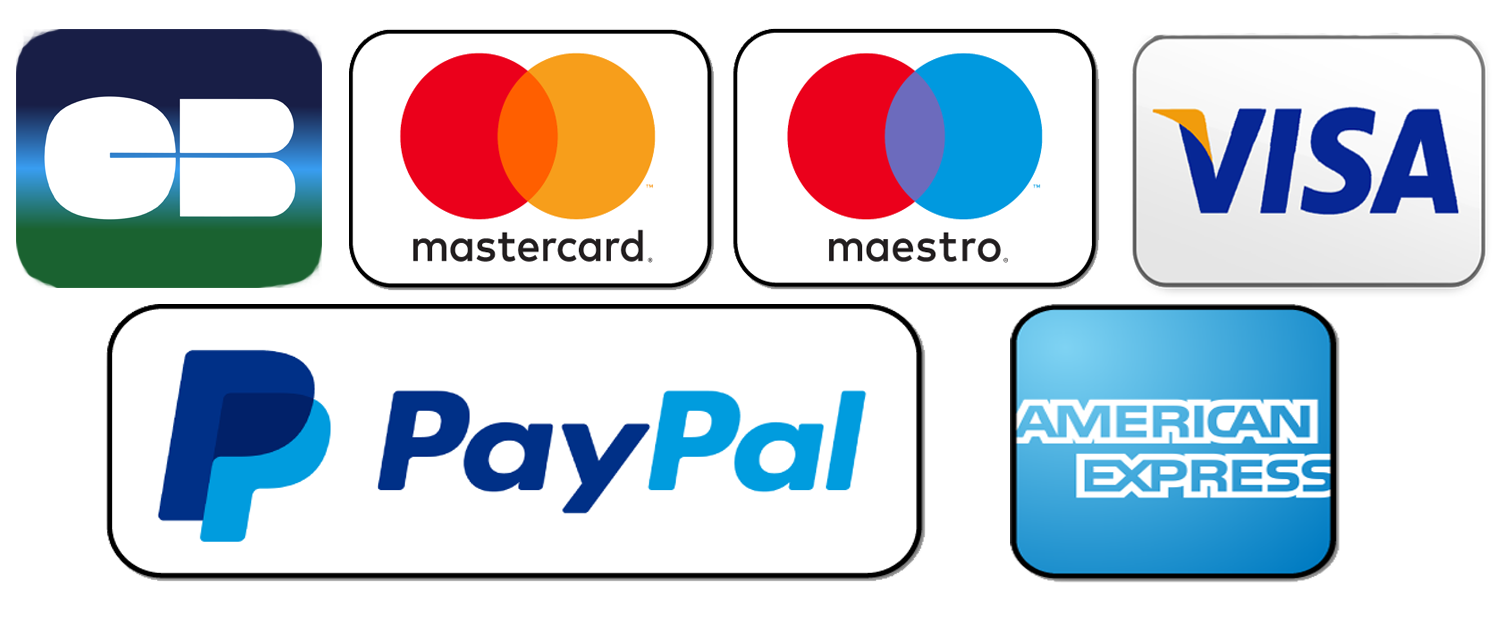 طرق الدفع المقبولة: CB، Mastercard، Maestro، Visa، PayPal، American Express